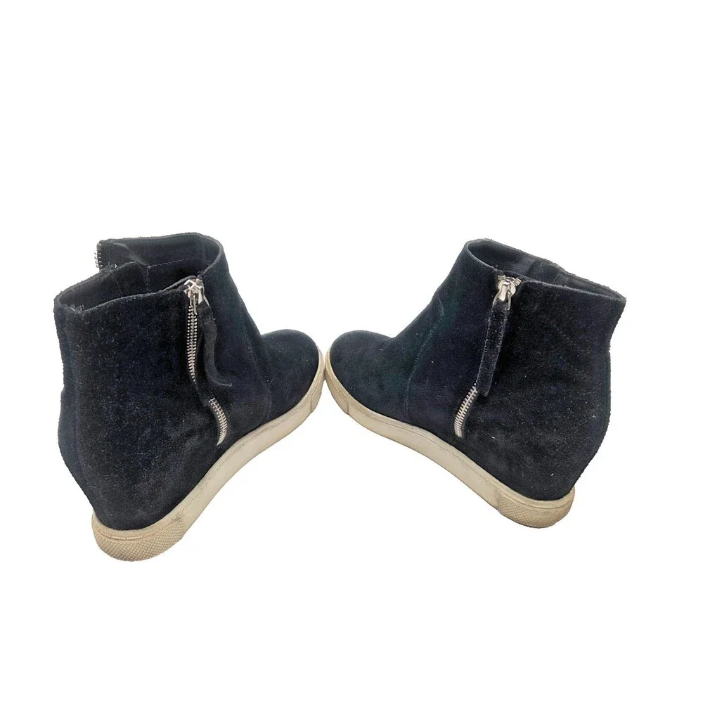 Steve Madden Saidi Black Suede Ankle Boots Size 8 Bootie Comfort Shoes
